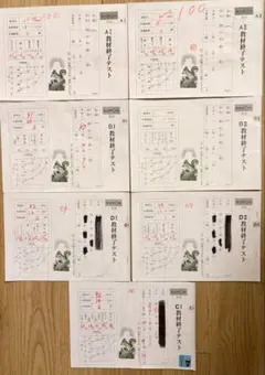 KUMON 教材終了テスト 国語AI.AII.BI.BII.CI.DI.DII