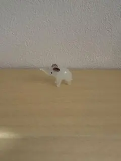ガラス製 ゾウ ミニチュア 置物