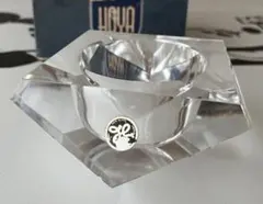 葉巻 愛煙家の方に HOYA クリスタルガラス 灰皿 HOYA ホヤクリスタル MUSEUM CRYSTAL ガラス灰皿 未使用品