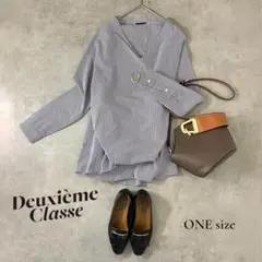 【Deuxième Classe】日本製 スキッパーストライプシャツ M〜L相当のサムネイル