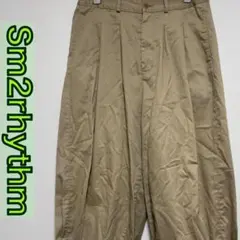 sm2rhythm ワイドバルーンパンツ ガウチョパンツ ベージュ