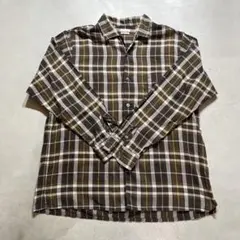 70's 80's Sears プリント チェック柄ネルシャツ プリネル - メルカリ