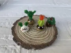 ガラスのサボテンオブジェセット(ごまサボちゃん付き)