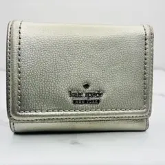 【美品】kate spade NEW YORK 三つ折り財布 メタリック外装美品のサムネイル