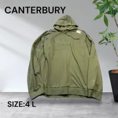 e2415☆Canterbury RUGBY PLUS パーカー 4L カーキ