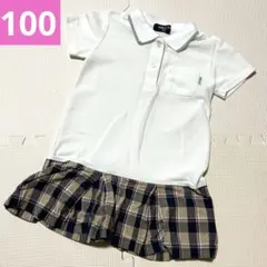 COMME CA ISM 半袖ポロシャツ ドッキングワンピース 100