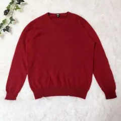 【美品】UNIQLO（ユニクロ） カシミヤ100%　ニット　セーター　赤