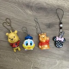 ディズニーキャラクター キーホルダー 4個セット