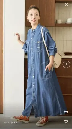 Lee デニムシャツワンピース ロングワンピース