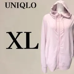 ユニクロ UNIQLO エアリズム 指穴付き メッシュパーカー XL 薄ピンク