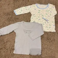 【送料無料】ベビー　長袖肌着　綿100％　２点
