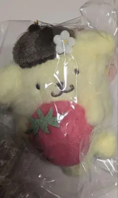 新品 サンリオ ポムポムプリン いちごフレンズ ボアマスコット むにゅ