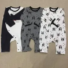 フレンチブルドッグロンパース 3点セット