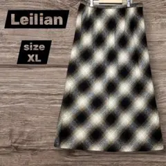 Leilian　レリアン　ロングスカート　ブラウン　ウール　13+　XLのサムネイル