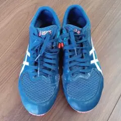 asics EFFORT スパイクシューズ ネイビー/オレンジ　26㌢　美品