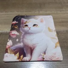 フラットポーチ　おすまし猫　両面パネル　処分セール中‼️
