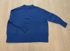 UNFILO 青 長袖 ニットセーター