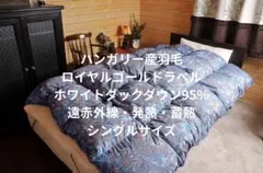 【ハンガリー産羽毛】 高級羽毛布団 遠赤外線効果（ダックダウン95％）シングル ハンガリー産羽毛】 高級羽毛布団 遠赤外線効果 （ダックダウン95