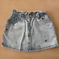 ZARA ベビー　デニムスカート　90㎝　いちご