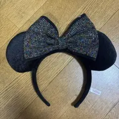 ミニー　カチューシャ　スパンコール　黒