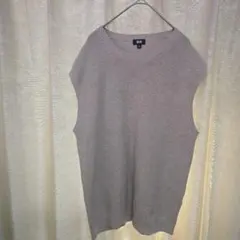 美品 ユニクロ メンズ ノースリーブ ベストベ－ジュ 【M】
