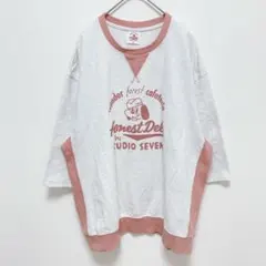 ジーユー|スタジオセブンコラボ スウェットTシャツ【M】七分袖 ゆったり グレーのサムネイル