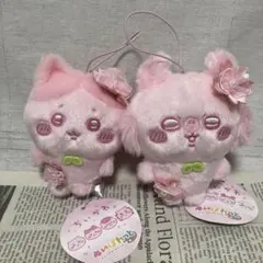 ちいかわ ぬいぱれっとさくらいろ　マスコット　ハチワレモモンガ