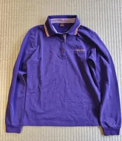 モンベル 長袖ポロシャツ S パープル 即乾生地
