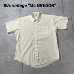 80sヴィンテージ　Mc GREGORマックレガ半袖シャツ　衿芯入　薄手　L