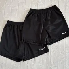 Mizuno バレーボールブラック ショートパンツ2枚セット