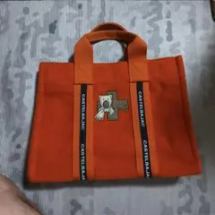 CASTELBAJAC トートバッグ オレンジ クマ 刺繍のサムネイル