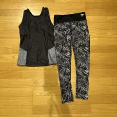 SPOUT スポーツ用タンクトップとレギンスセット