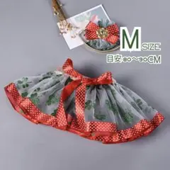 即発送❣️ベビードレス M クリスマスカラースカートヘアゴムセット コスプレ 緑