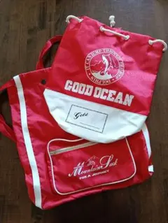 Good Ocean スポーツバッグ と リュック セット Red