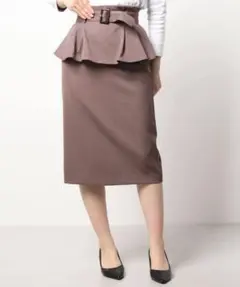 Allamanda コルセットベルトタイトスカート モカのサムネイル