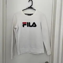 FILA ホワイトライン トレーナー Mサイズ