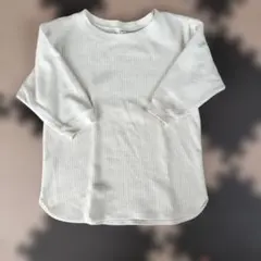 UNIQLO ワッフル長袖Tシャツメンズ S ホワイト(女性でMサイズ相当)