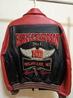ハーレー Harley-Davidson ジャケット Lサイズ 赤 HARLEY-DAVIDSON ハーレーダビッドソン レザージャケット Lサイズ