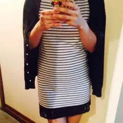 ☆forever21 ☆春ボーダーレースー付きワンピース