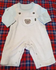 apres les cours クマ刺繍のロンパース 70cm
