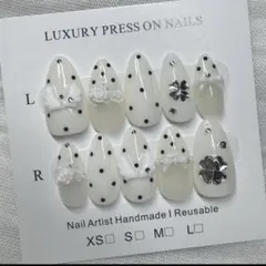 【オーダー作成】ネイルチップ　ウィッシュコア×ドット