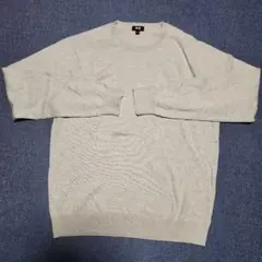 UNIQLO クルーネック ニット Lサイズ ライトグレー