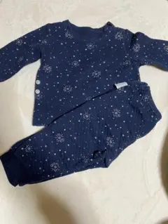 星柄ネイビーコットンパジャマセット　UNIQLO