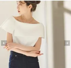 NOBLE ケープブラウス　ホワイト