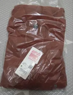 ヒートテックフリース　モックネックTシャツ　ダークオレンジ　ユニクロ