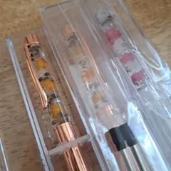 【新品未使用】ハーバリウム　ポールペン3本セット。替え芯付き。