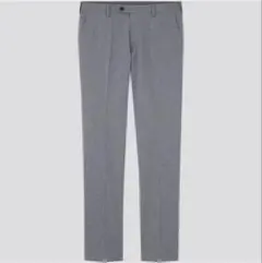 1回着用 ユニクロ 感動パンツ2WAYストレッチ ウールライク グレー w115