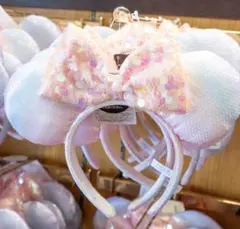 ミニースパンコールカチューシャ（桜ピンク）