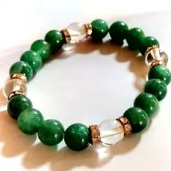 【天然石 パワーストーン ブレスレット】水晶 アベンチュリン