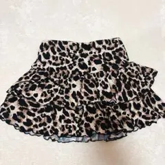SHEIN キッズ レオパードフリルスカート xxs130
